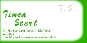 timea sterl business card